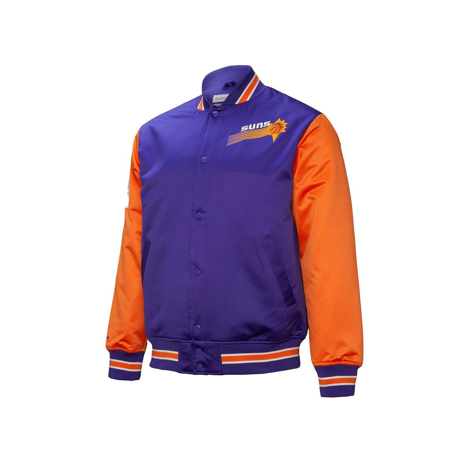 Men's Purple Phoenix Suns Hardwood Classic Primetime Full-Snap Satin Jacket