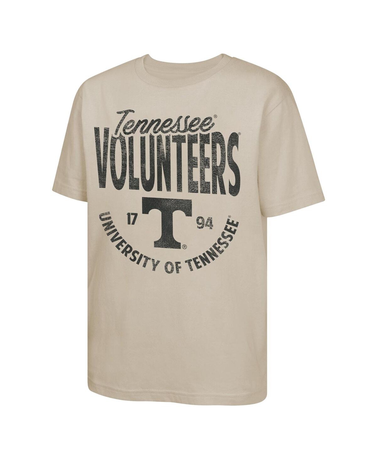 Outerstuff Big Boys And Girls Tan Tennessee Volunteers News Flash T-shirt In Tan