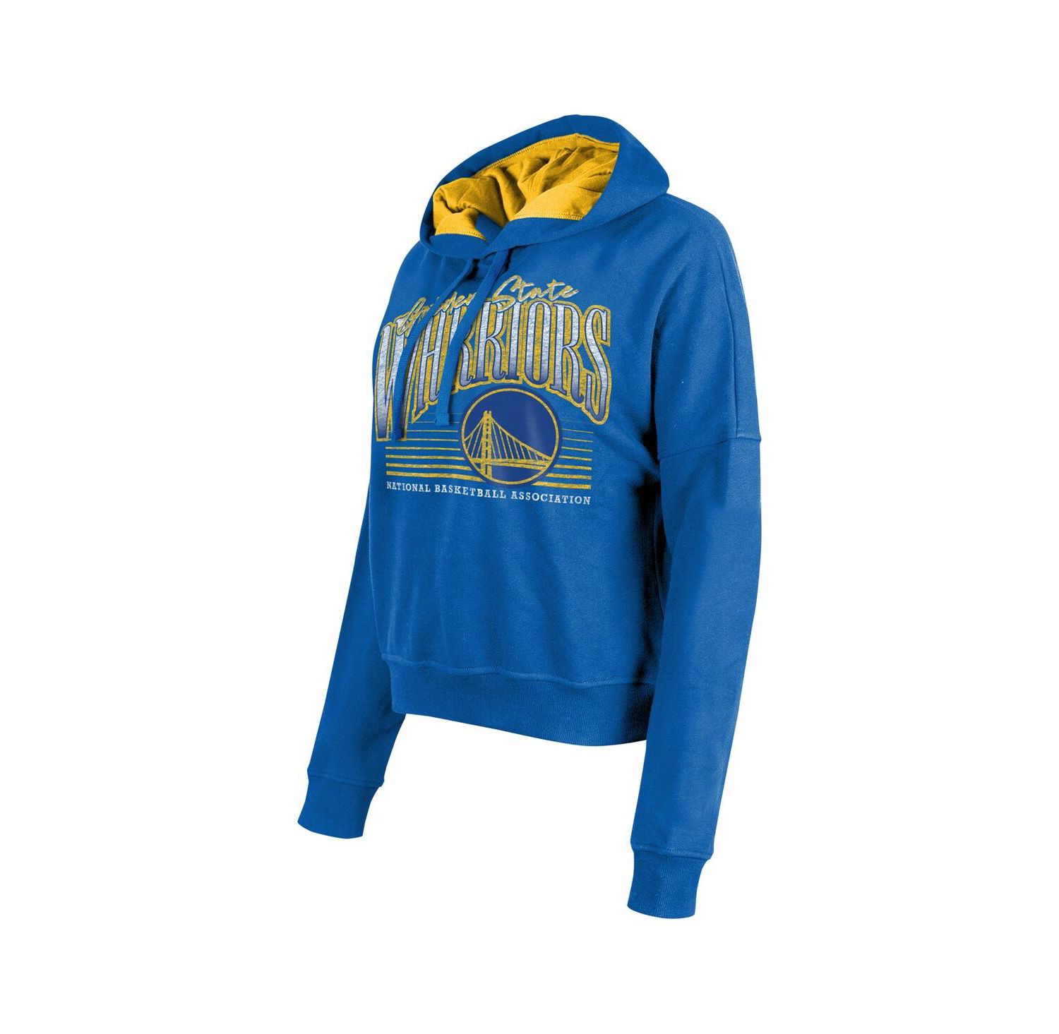Women's Royal Golden State Warriors Boxy Pullover Hoodie