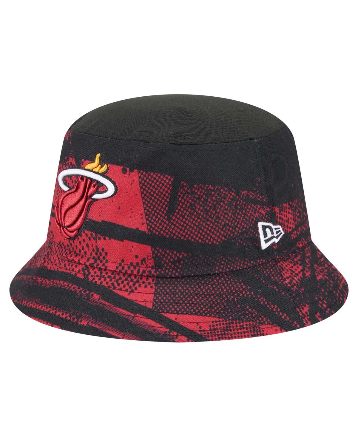 NEW ERA MEN'S BLACK/RED MIAMI HEAT TIP-OFF BUCKET HAT 