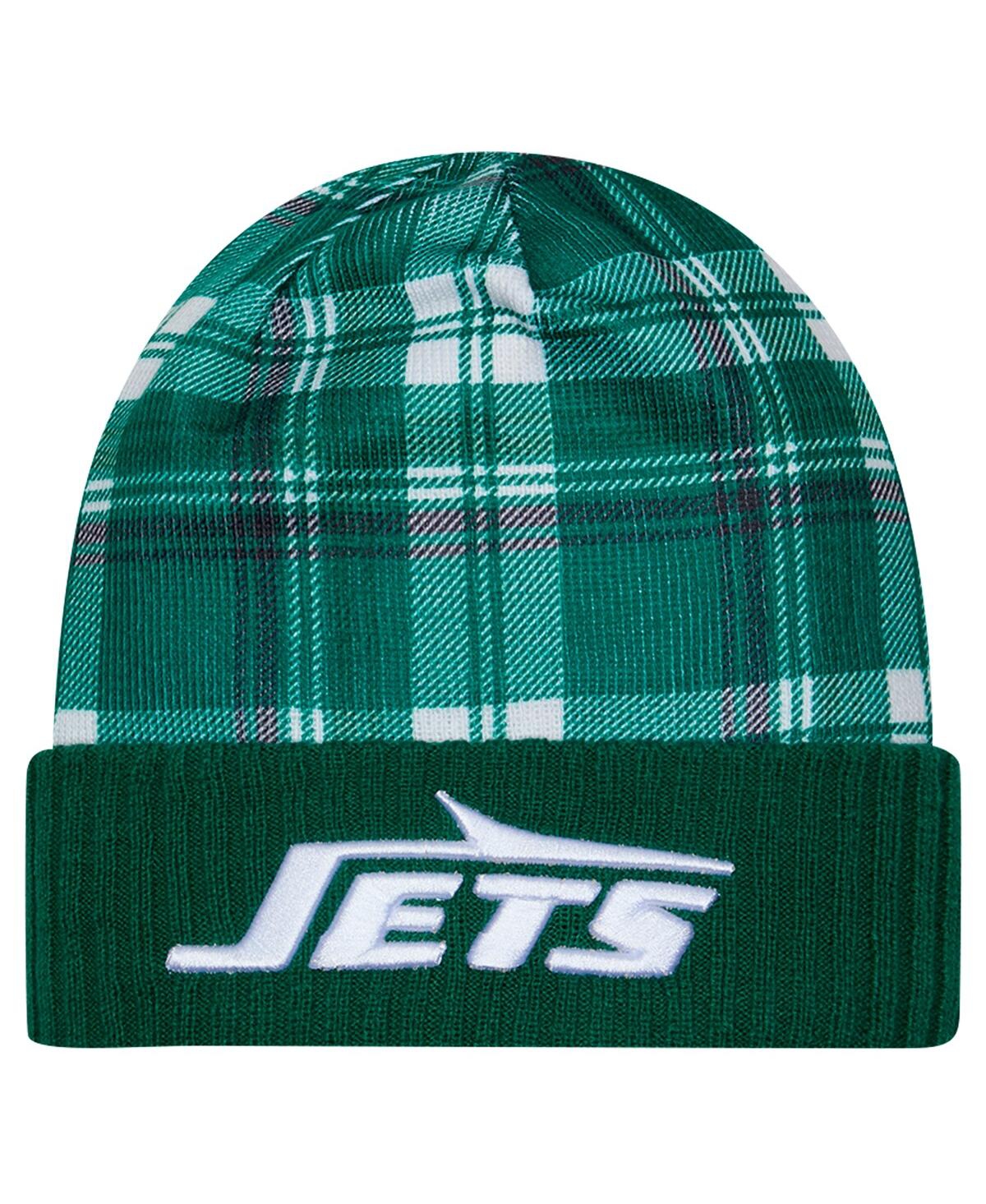 New Era Men's Green New York Jets Sideline Statement Cuffed Knit Hat In Green