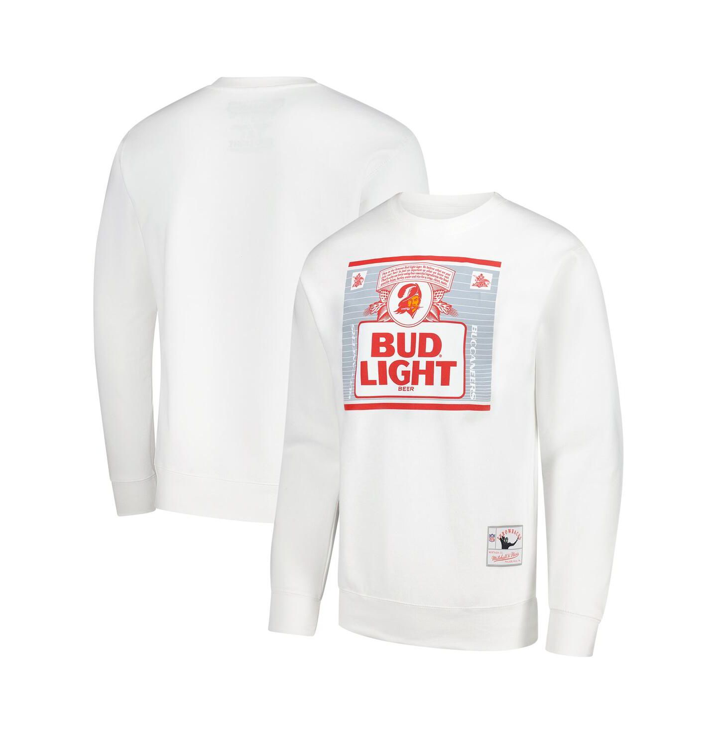 Мужская толстовка Mitchell & Ness x Bud Light White Tampa Bay Buccaneers The Crest Pullover — фото 1