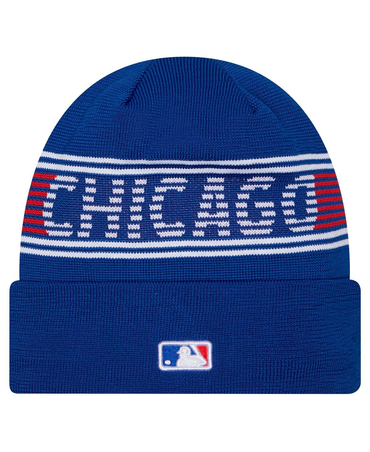 New Era Men's Royal Chicago Cubs Authentic Collection Cuffed Knit Hat In Royal