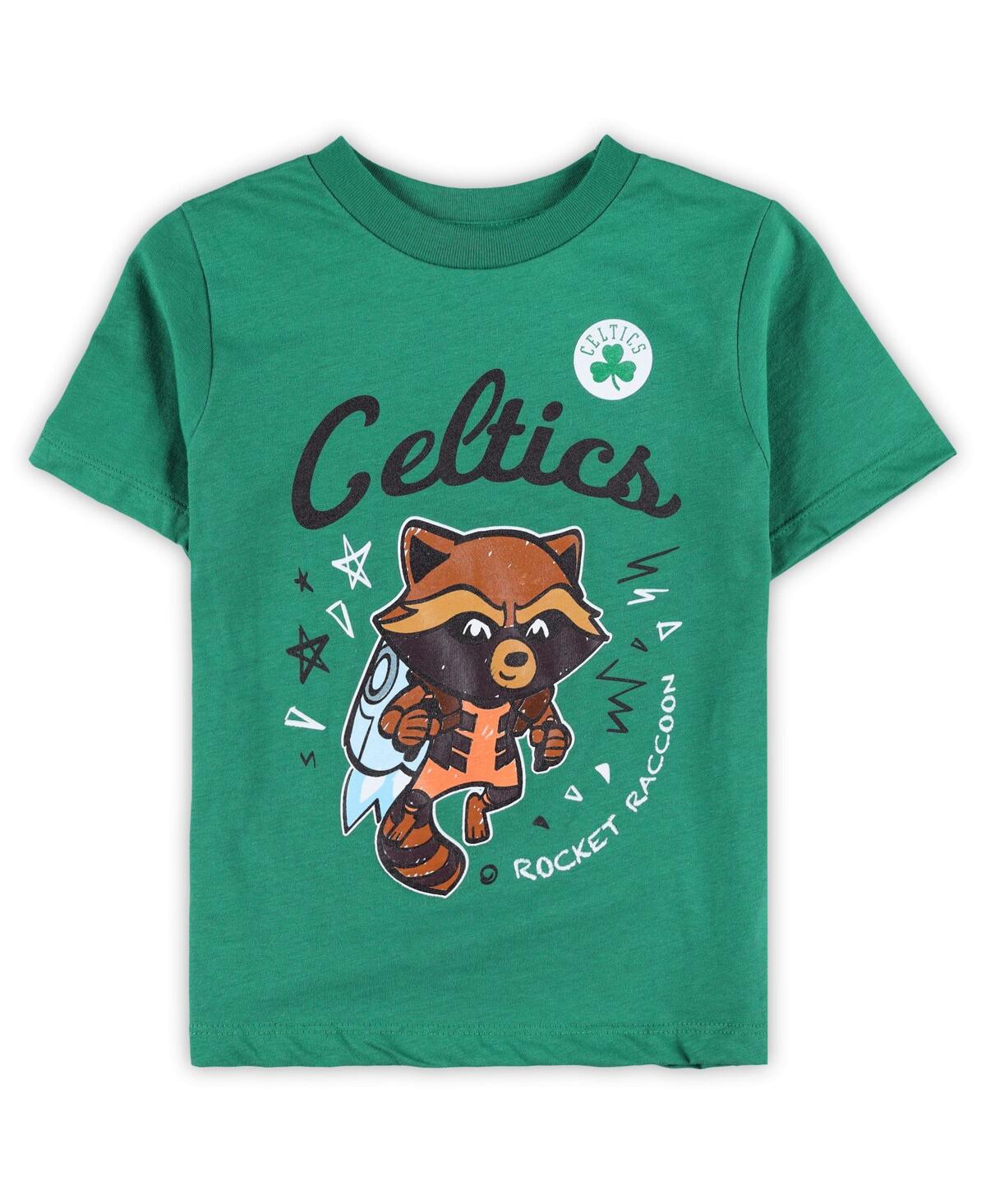 Outerstuff Preschool Boston Celtics Two-piece Guardians Of The Galaxy T-shirt Set In Multi