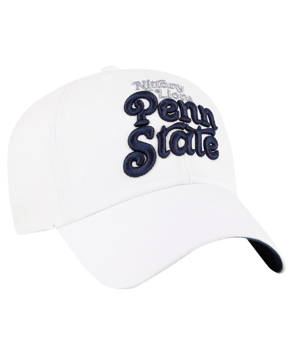 47 Brand Women's White Penn State Nittany Lions Pensacola Clean Up Adjustable Hat In White