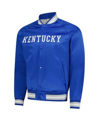 Men's Royal Kentucky Wildcats Lightweight Satin Raglan Full-Snap Jacket