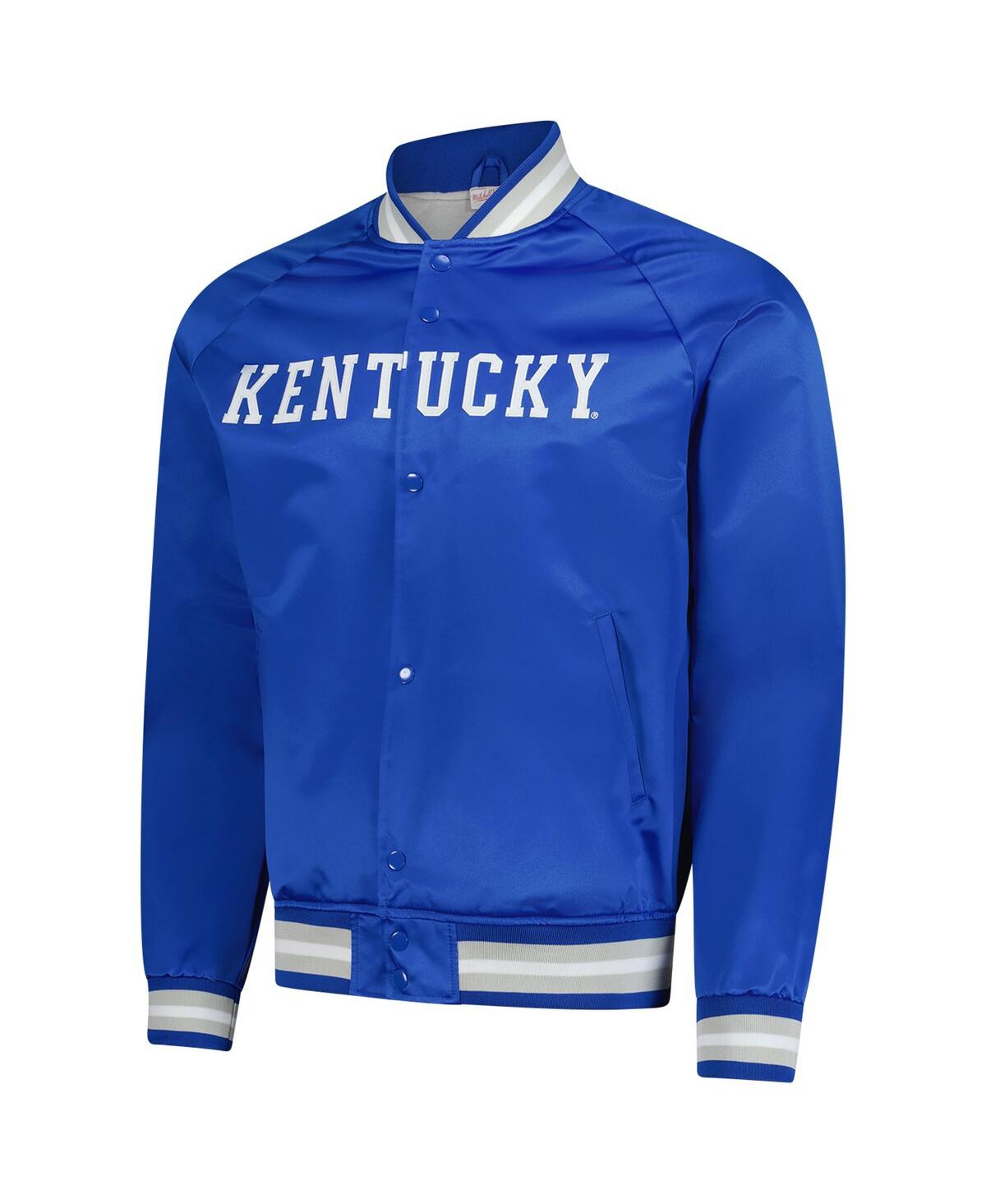 Mitchell & Ness Men's Royal Kentucky Wildcats Lightweight Satin Raglan Full-snap Jacket In Royal