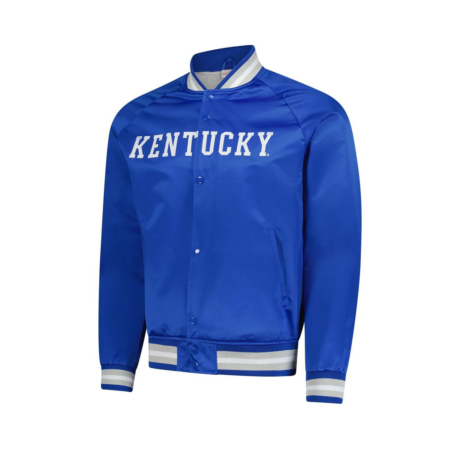 Men's Royal Kentucky Wildcats Lightweight Satin Raglan Full-Snap Jacket