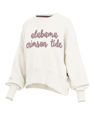 Women's Cream Alabama Crimson Tide Chelsea Oversized Pullover Sweatshirt