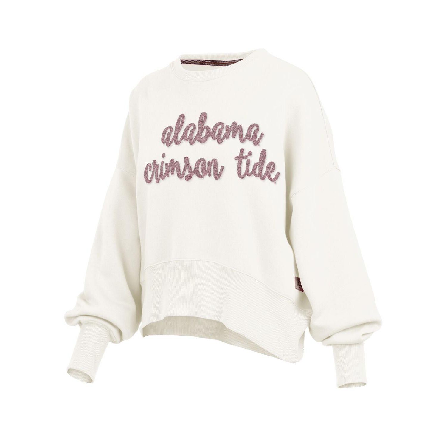 Women's Cream Alabama Crimson Tide Chelsea Oversized Pullover Sweatshirt