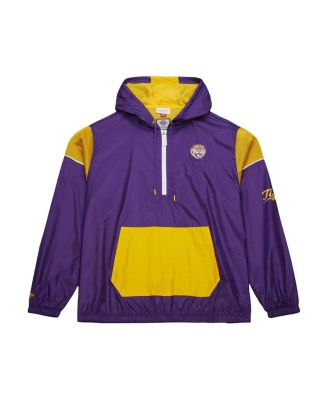 Men's Purple LSU Tigers Anorak Vintage Logo Half-Zip Hoodie Jacket