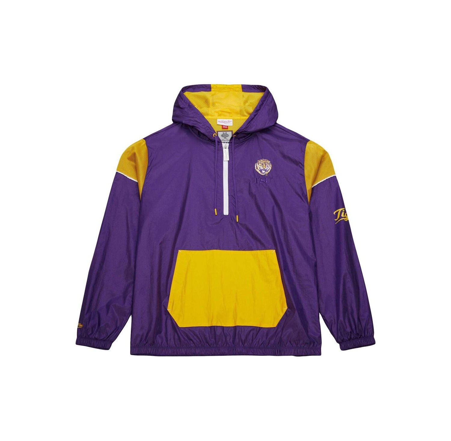 Men's Purple LSU Tigers Anorak Vintage Logo Half-Zip Hoodie Jacket