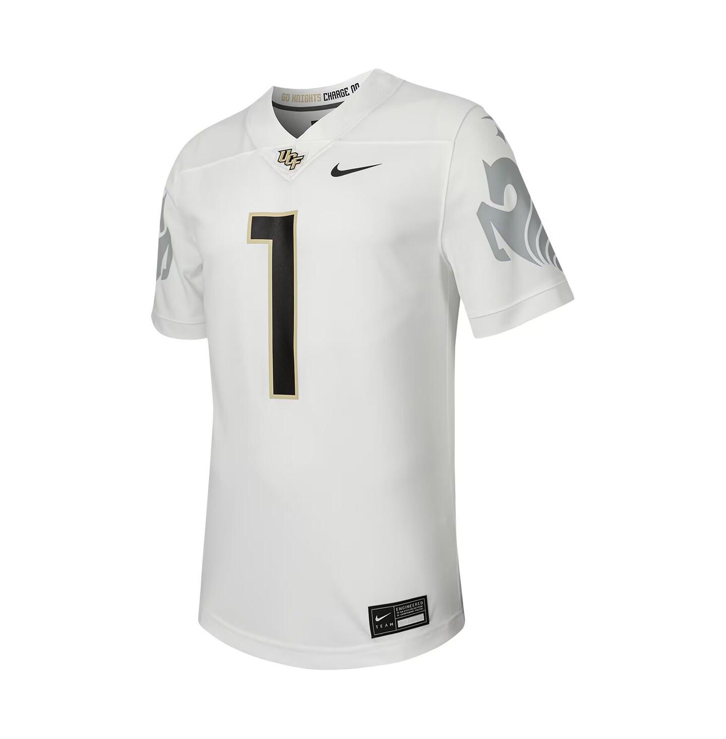 Мужской топ Nike 1 White UCF Knights Untouchable Replica Football Jersey — фото 3