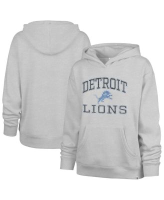 '47 Brand - Women's Gray Detroit Lions Clarity Naomi Pullover Hoodie