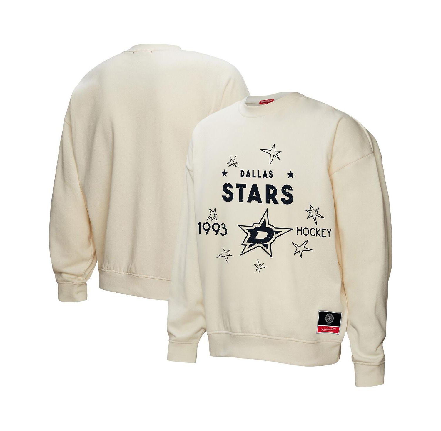 Women's Cream Dallas Stars Logo 3.0 Pullover Sweatshirt
