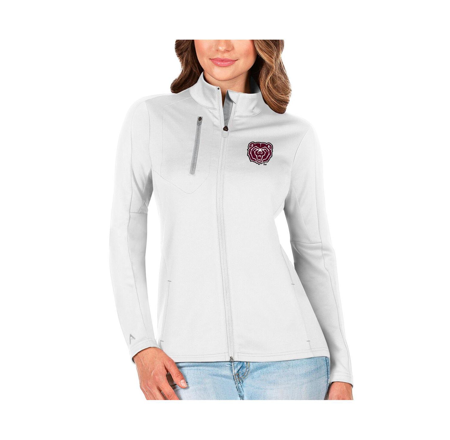 Women's White/Silver Missouri State University Bears Generation Full-Zip Jacket