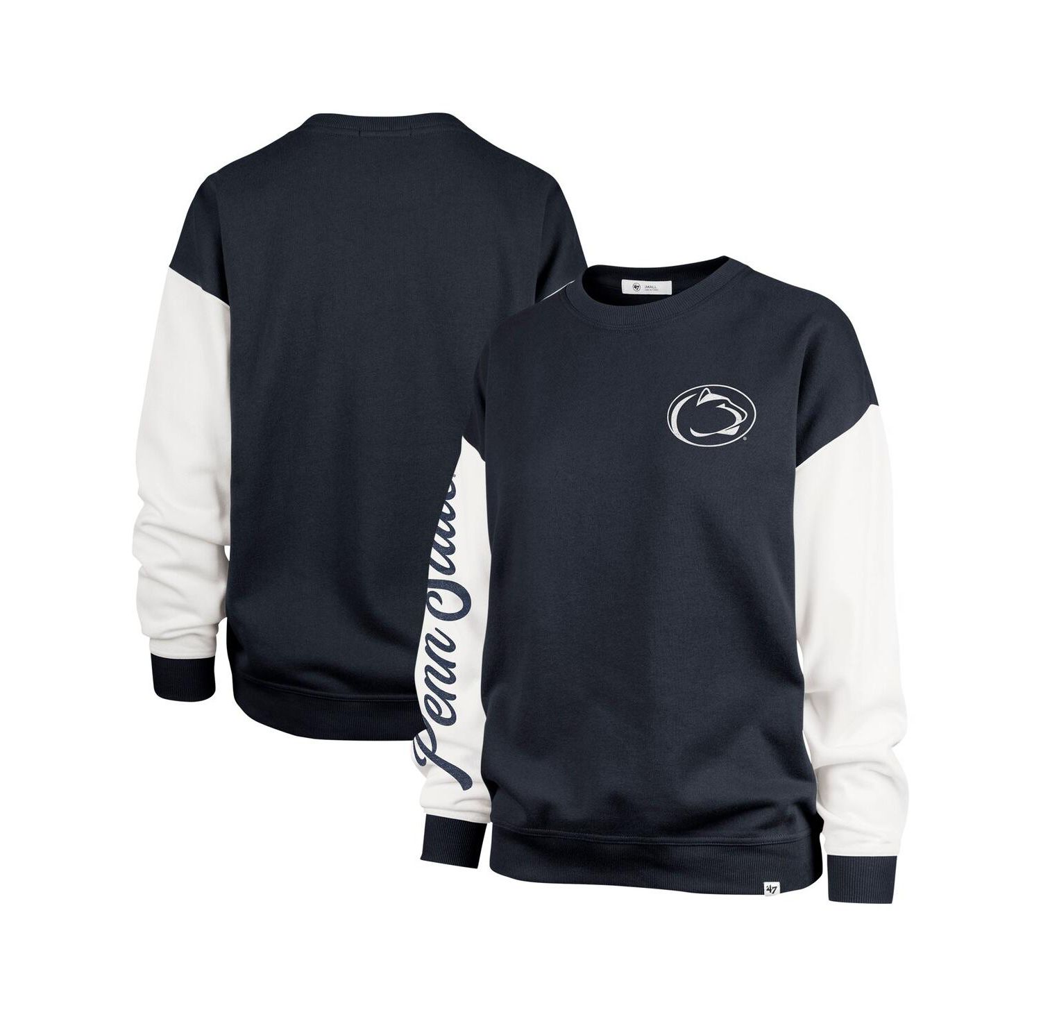 Women's Navy Penn State Nittany Lions Double Header Rise Andie Pullover Sweatshirt
