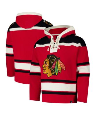 '47 Brand - Men's Red Chicago Blackhawks Superior Lacer Pullover Hoodie