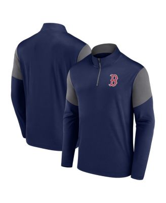 Fanatics - Men's Navy Boston Red Sox Logo Quarter-Zip Top