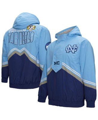 Men's Navy/Carolina Blue North Carolina Tar Heels Throw It Back Vintage Logo Full-Zip Jacket