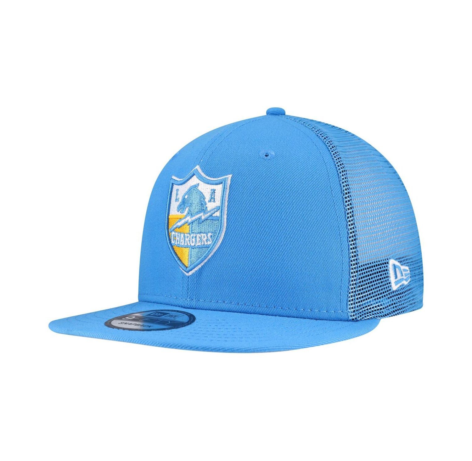 Men's Powder Blue Los Angeles Chargers Throwback Main Trucker 9FIFTY Snapback Hat