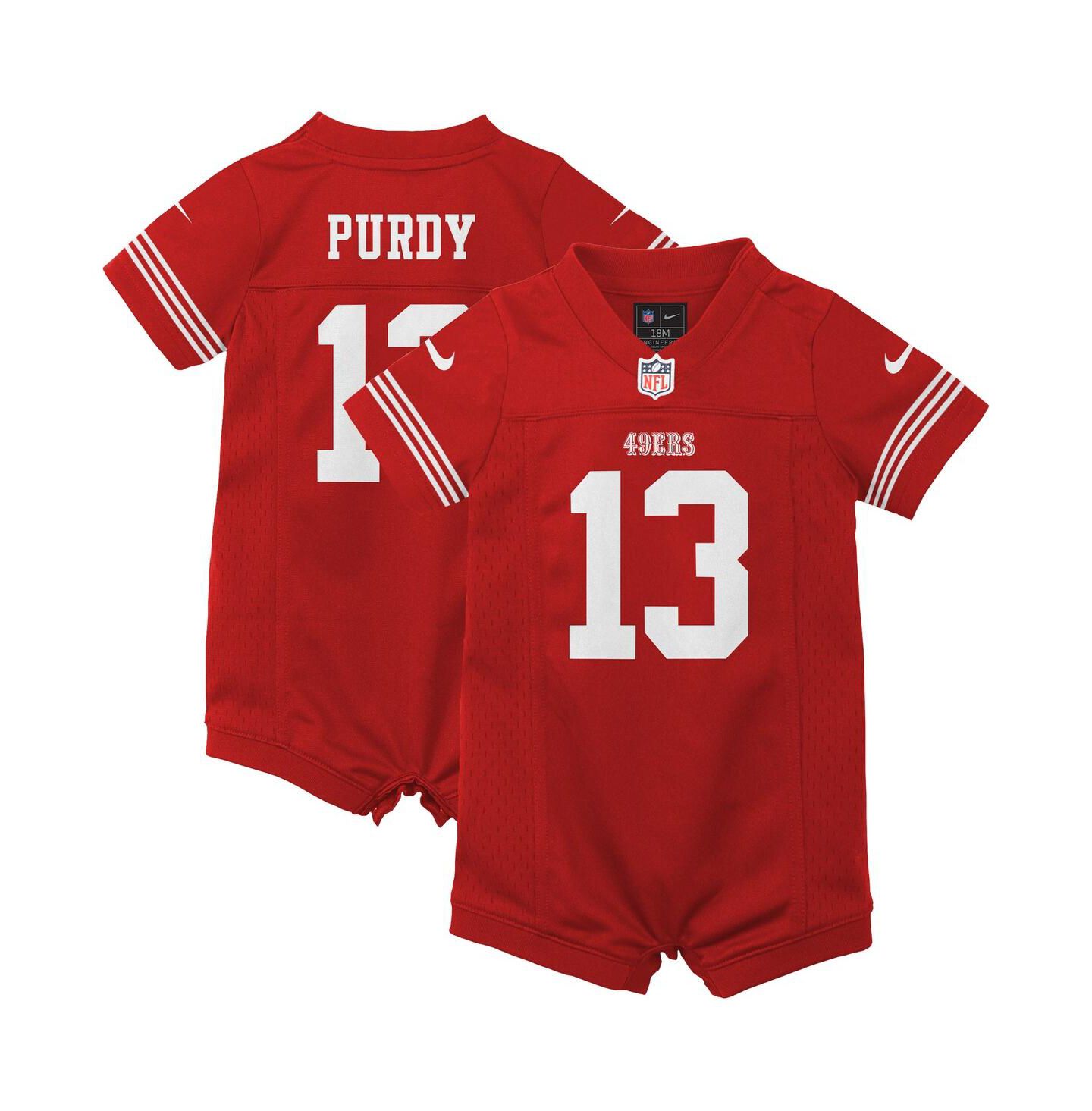 Детский комбинезон Nike Scarlet Brock Purdy San Francisco 49ers Game Romper Jersey — фото 1