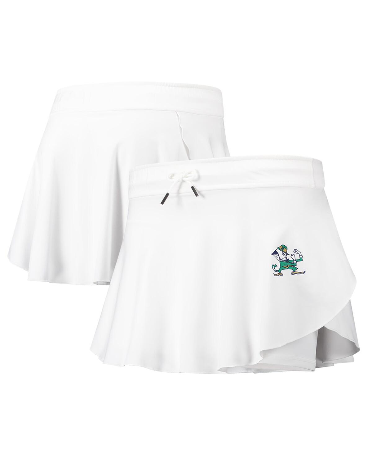 Women's White Notre Dame Fighting Irish Gameday Split Soft Skirt - White