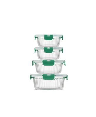 24-piece Fluted Food Storage Container Set with Lids