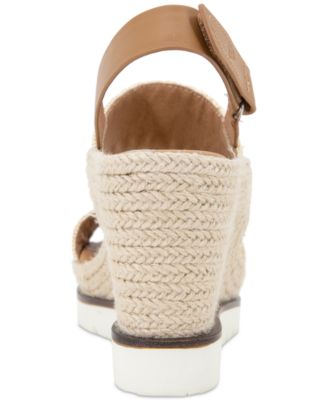 Women's Evora Stitched-Trim Wedge Sandals 