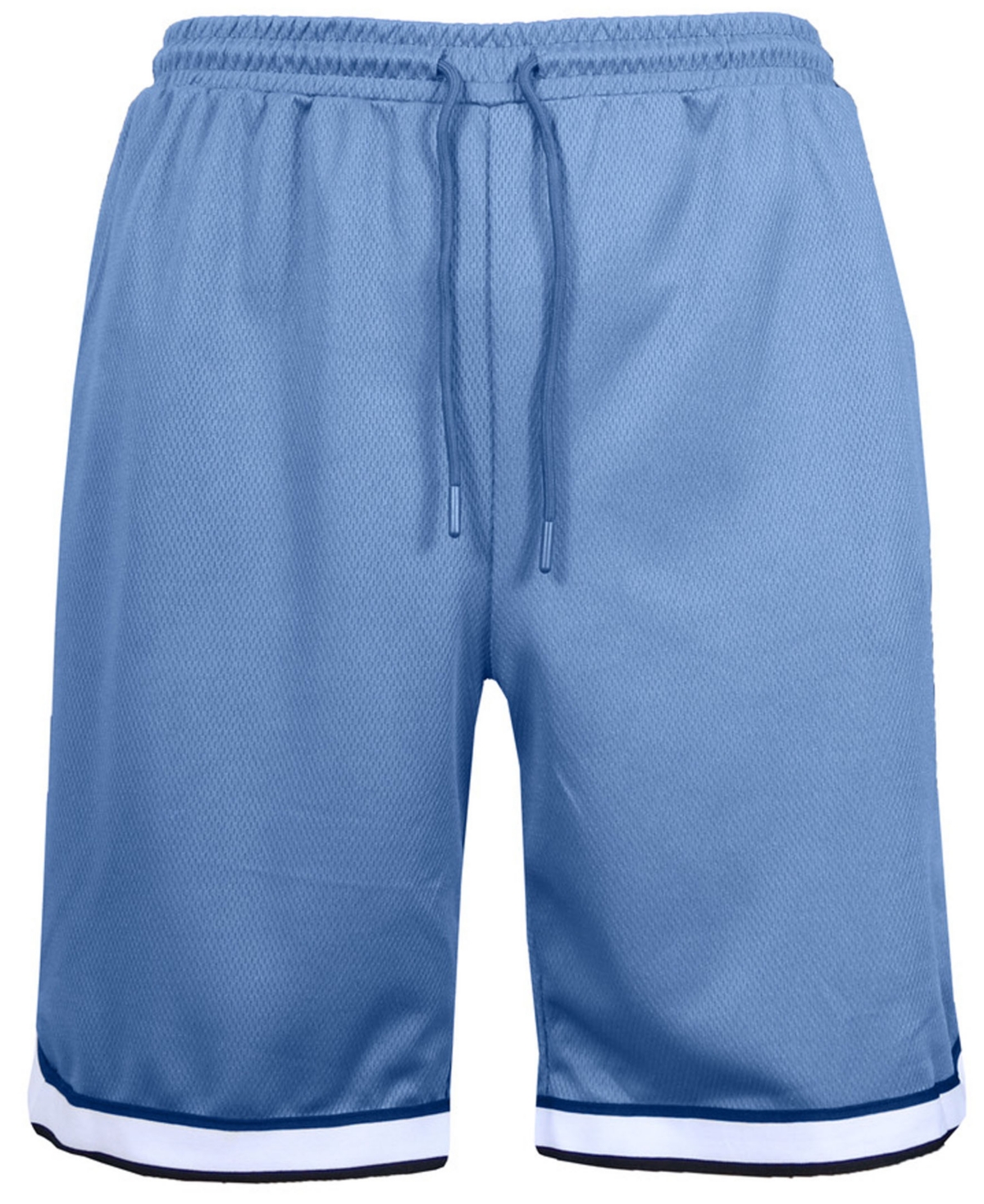 Galaxy By Harvic Men's Premium Active Moisture Wicking Workout Mesh Shorts With Trim In Cyan Blue