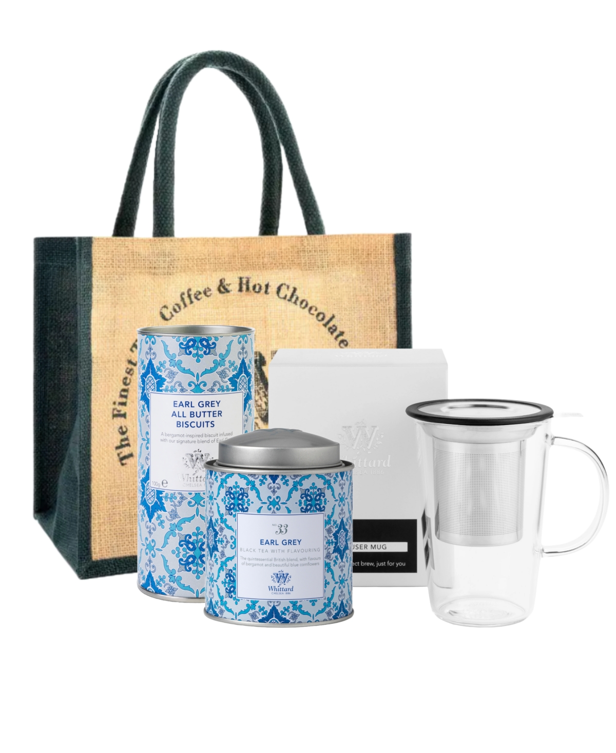 WHITTARD OF CHELSEA EARL GREY TEA GIFT, 4 PIECE 