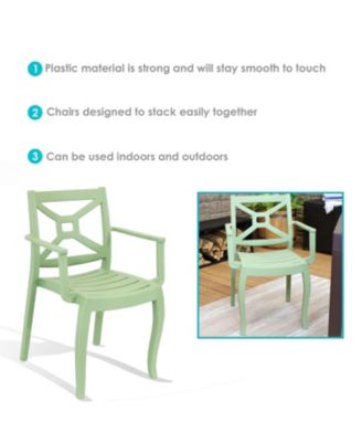 Polypropylene Stackable Tristana Outdoor Patio Arm Chair
