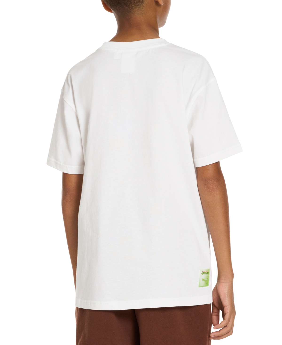 Puma Hoops X Tmnt Big Kids' Relaxed Graphic T-shirt In  White