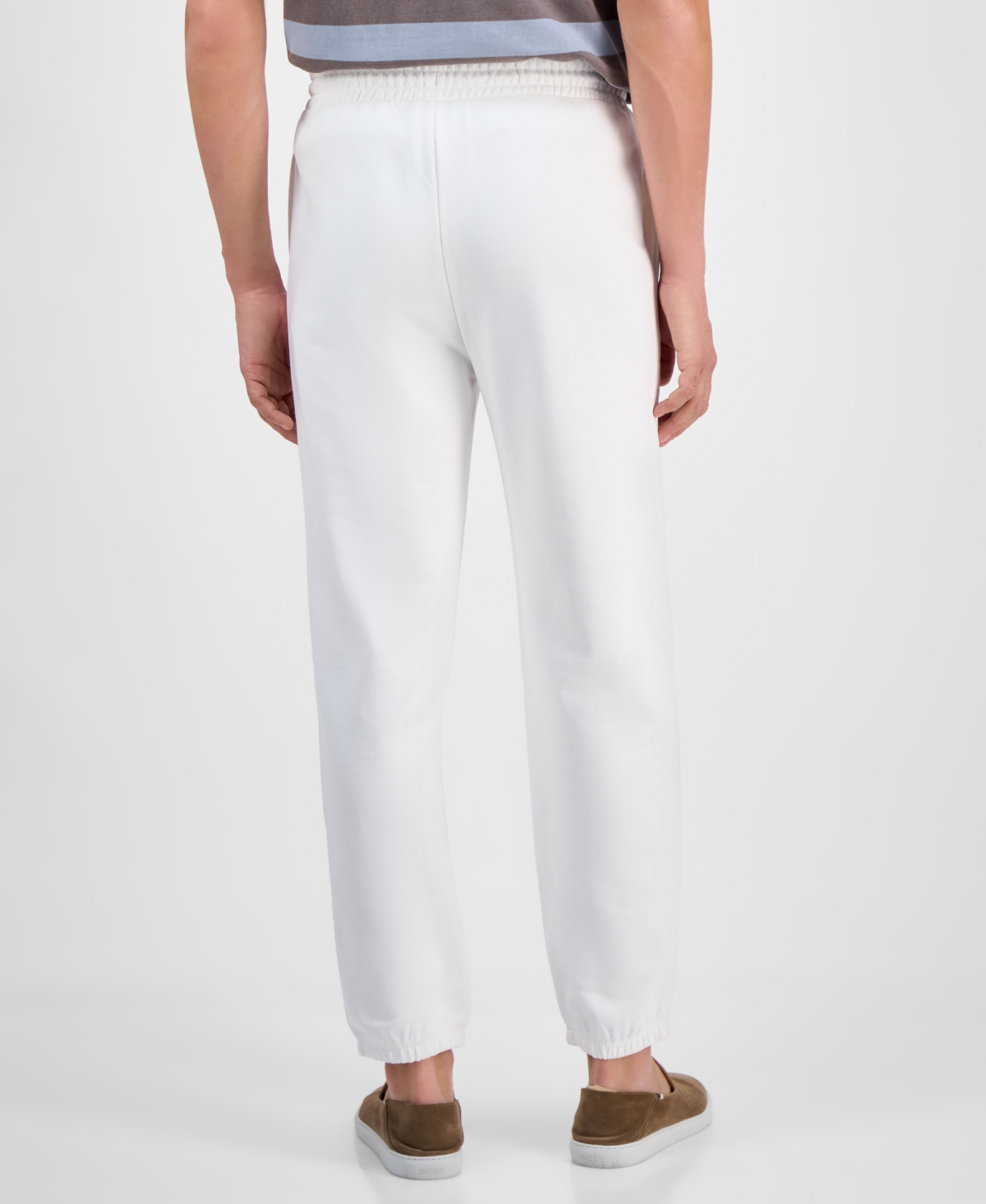 Shop Hugo Boss Hugo By  Men's Dacusi Relaxed-fit Logo Embroidered Joggers In Natural