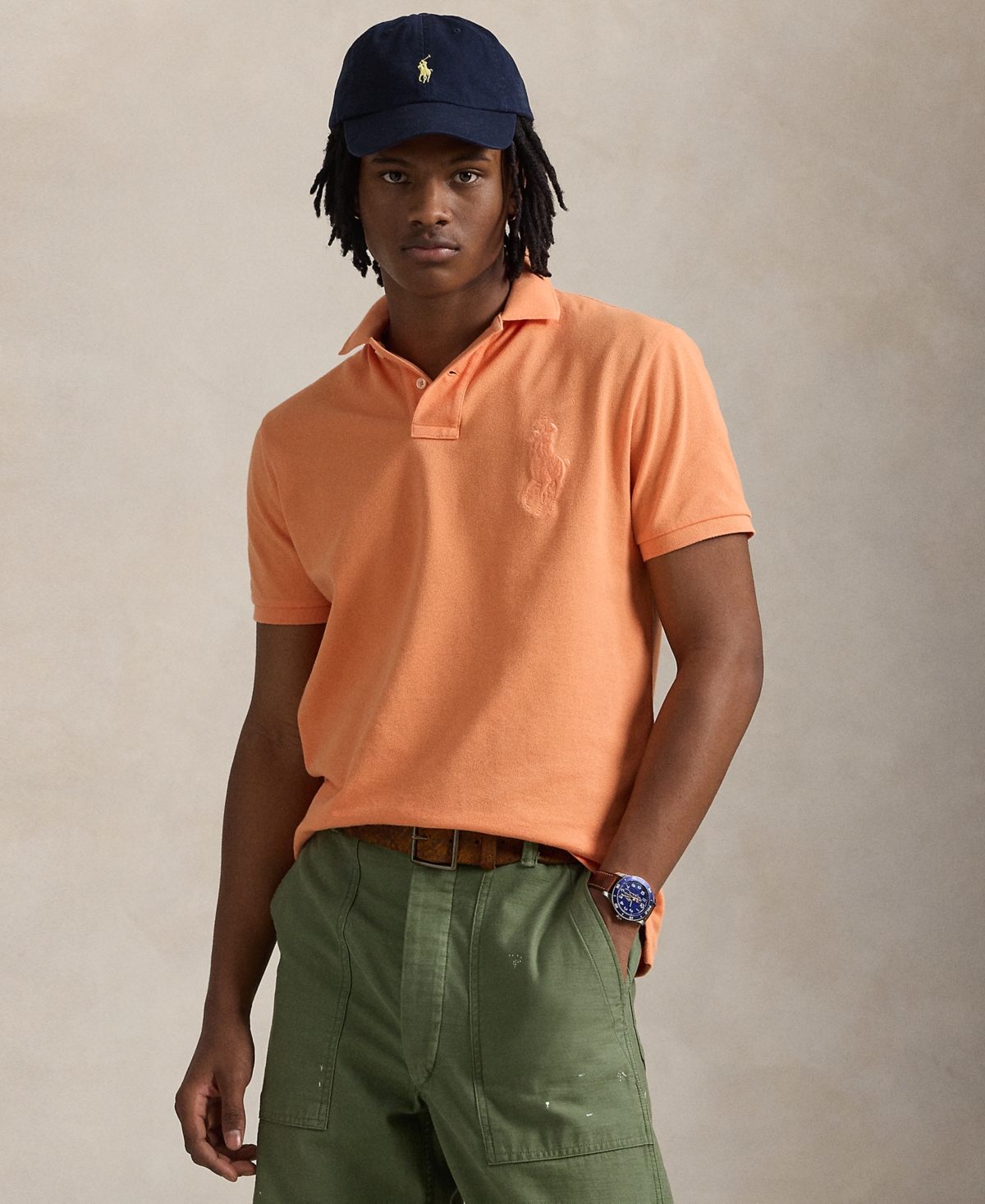 Polo Ralph Lauren Men's Custom Slim Fit Big Pony Mesh Shirt