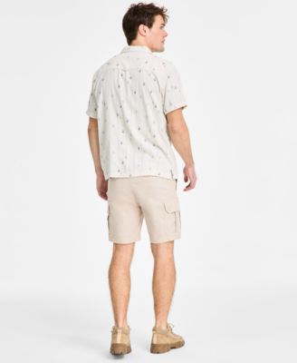 SUN + STONE SUN STONE MENS INSIDE OUT T SHIRT THADDEUS SHIRT RELAXED FIT 8 CARGO SHORTS EXCLUSIVELY AT MACYS 