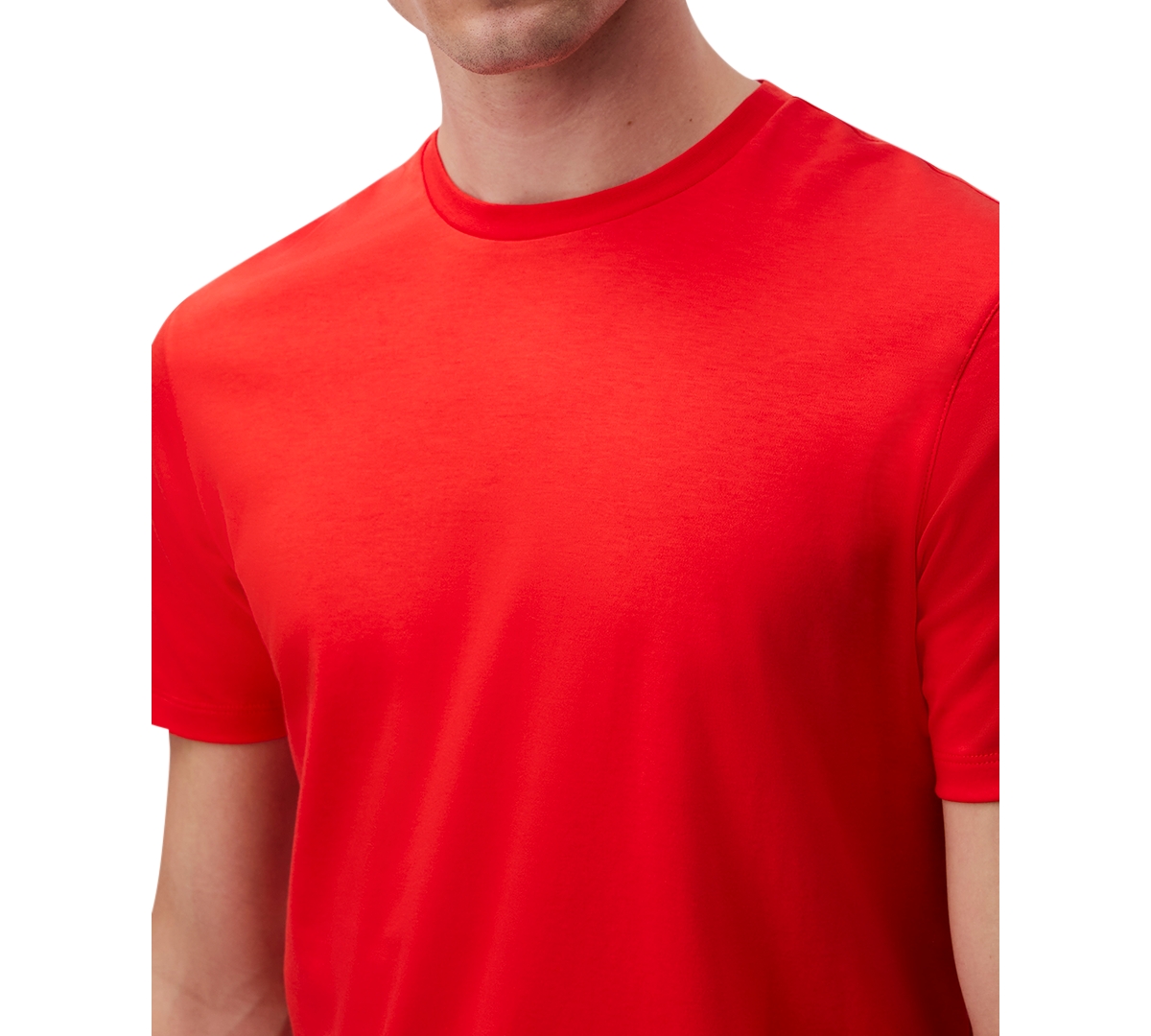 Shop Calvin Klein Men's Short Sleeve Supima Cotton Interlock T-shirt In Red Alert