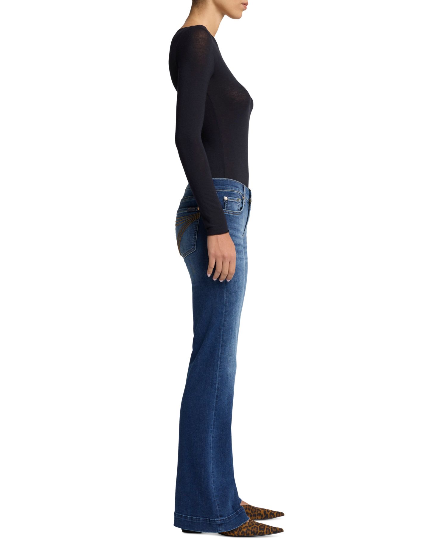 Women's Dojo Tailorless Mid-Rise Flare Slim Illusion Jeans