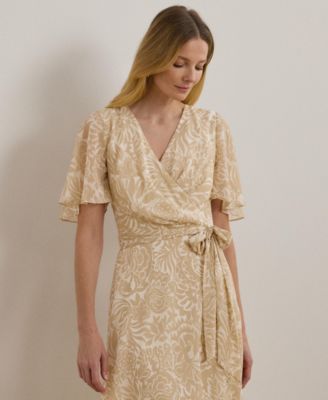 【LAUREN RALPH LAUREN】BELTED FLORAL CRINKLE GEORGETTE DRESS Floral Belted Crinkle Georgette Dress | Ralph Lauren