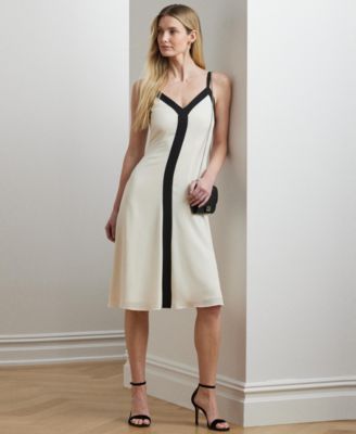 Lauren Ralph Lauren - Women's Color-Blocked Georgette Sleeveless Dress