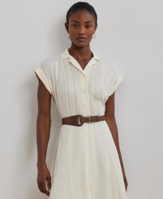 送関込☆LAURENRALPHLAUREN BELTED CREPE PINTUCKED SHIRTDRESS s7-AI250963711001_lifestyle?