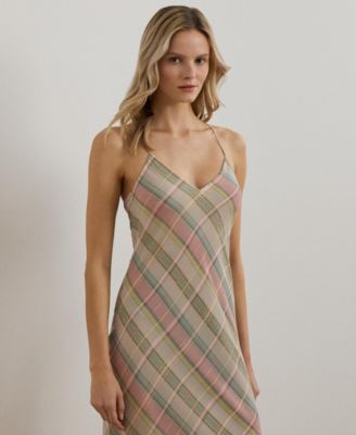 ralph lauren sequin plaid dress Plaid Sequined Polo Dress