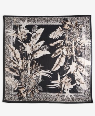 I.N.C. International Concepts - Women's Tropical Leaf Border Print Square Scarf
