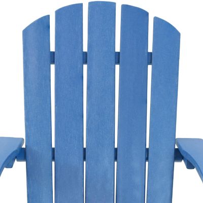 Plastic All-Weather Heavy-Duty Outdoor Adirondack Chair with Drink Holder