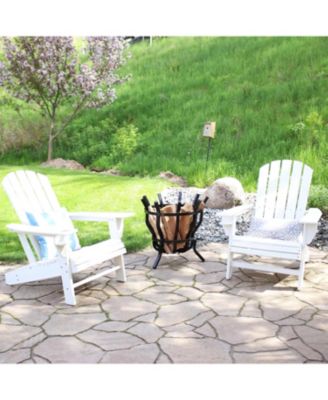 Outdoor Lake Style Adirondack Chair with Cup Holder