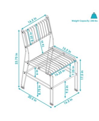 Indoor/Outdoor Furniture Steel Wire Dining Chair - Black