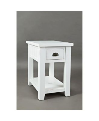 Artisan's Craft Rustic Farmhouse Distressed Solid Wood Chairside Table