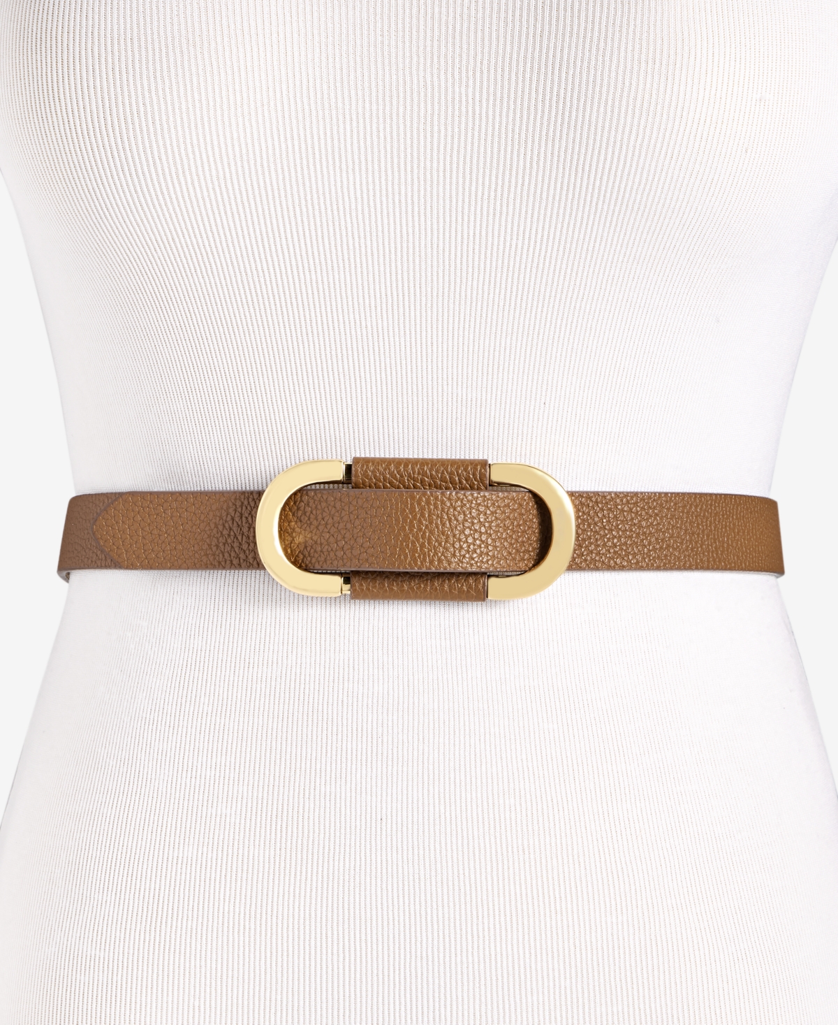 On 34th Pull-through Skinny Belt, Exclusively At Macy's In Nutshell