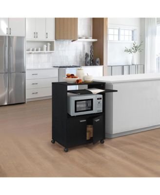 Byron 2-Door  Laminate Wood Kitchen Microwave Cart