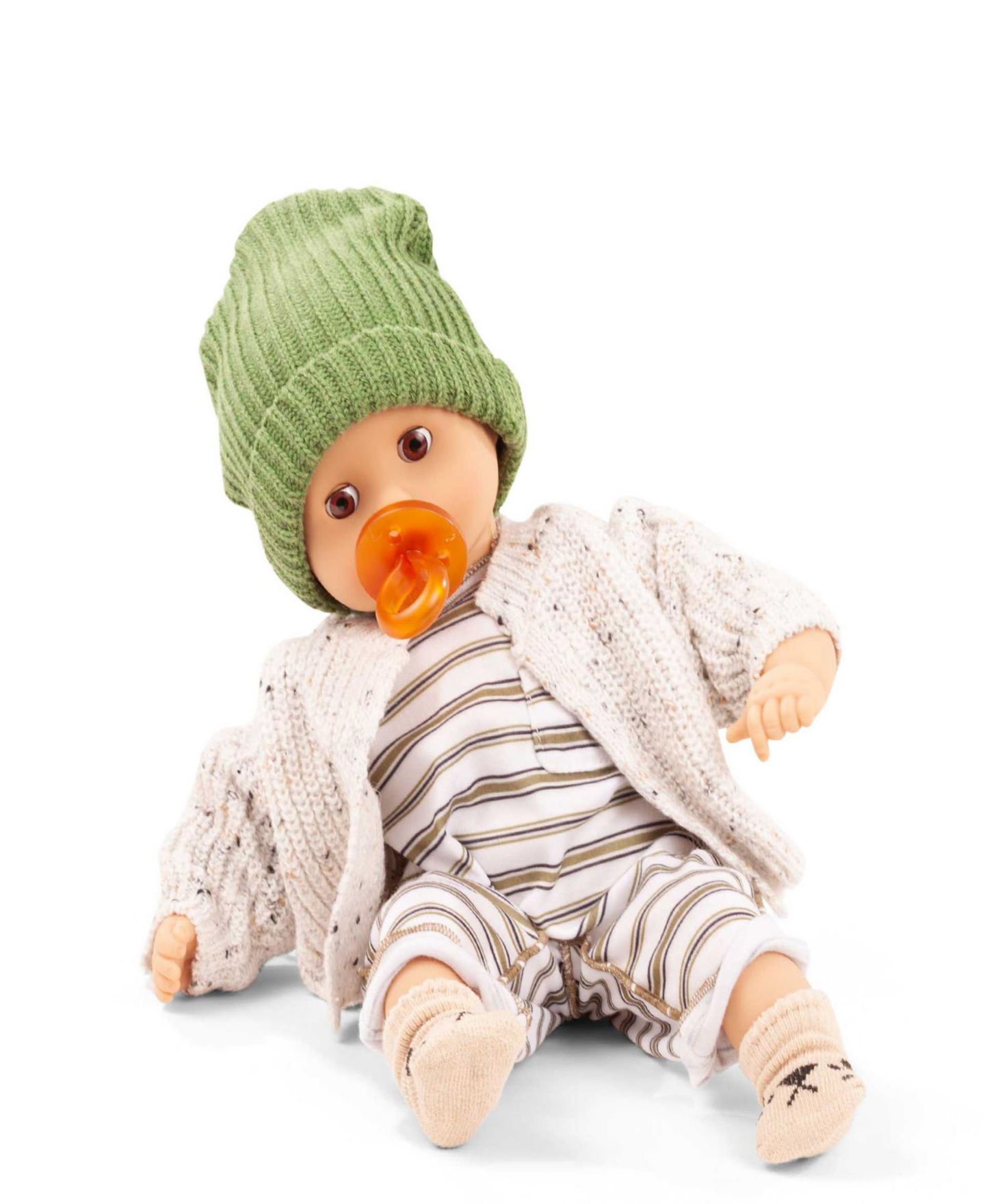 Кукла Gotz Muffin Baby Urban Stripes 13 дюймов с мягким телом и закрывающимися глазами — фото 2